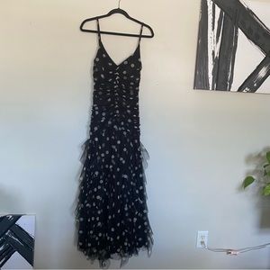 Cache Tulle Mermaid Polka Dot dress Size 8
